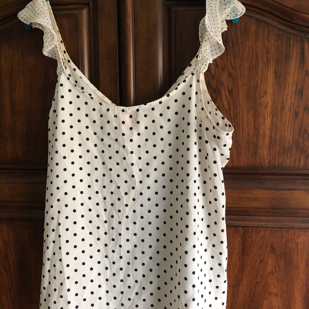 ELLE Polka Dot Ruffle Top - Picture 4 of 4